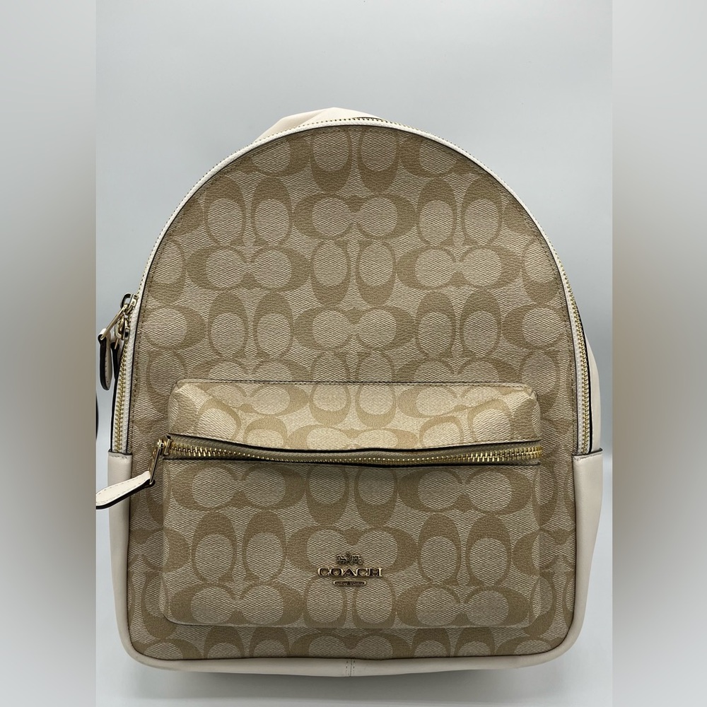 Coach Charlie Backpack Metallic Gold Medium